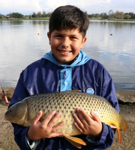 Boy fishing