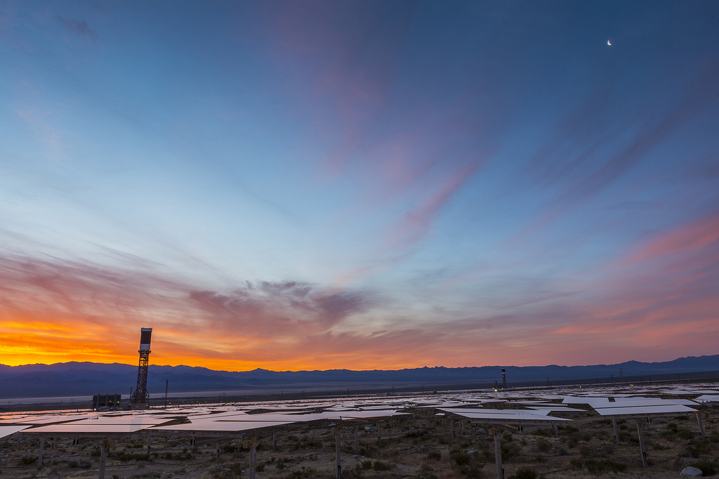 Ivanpah at sunset