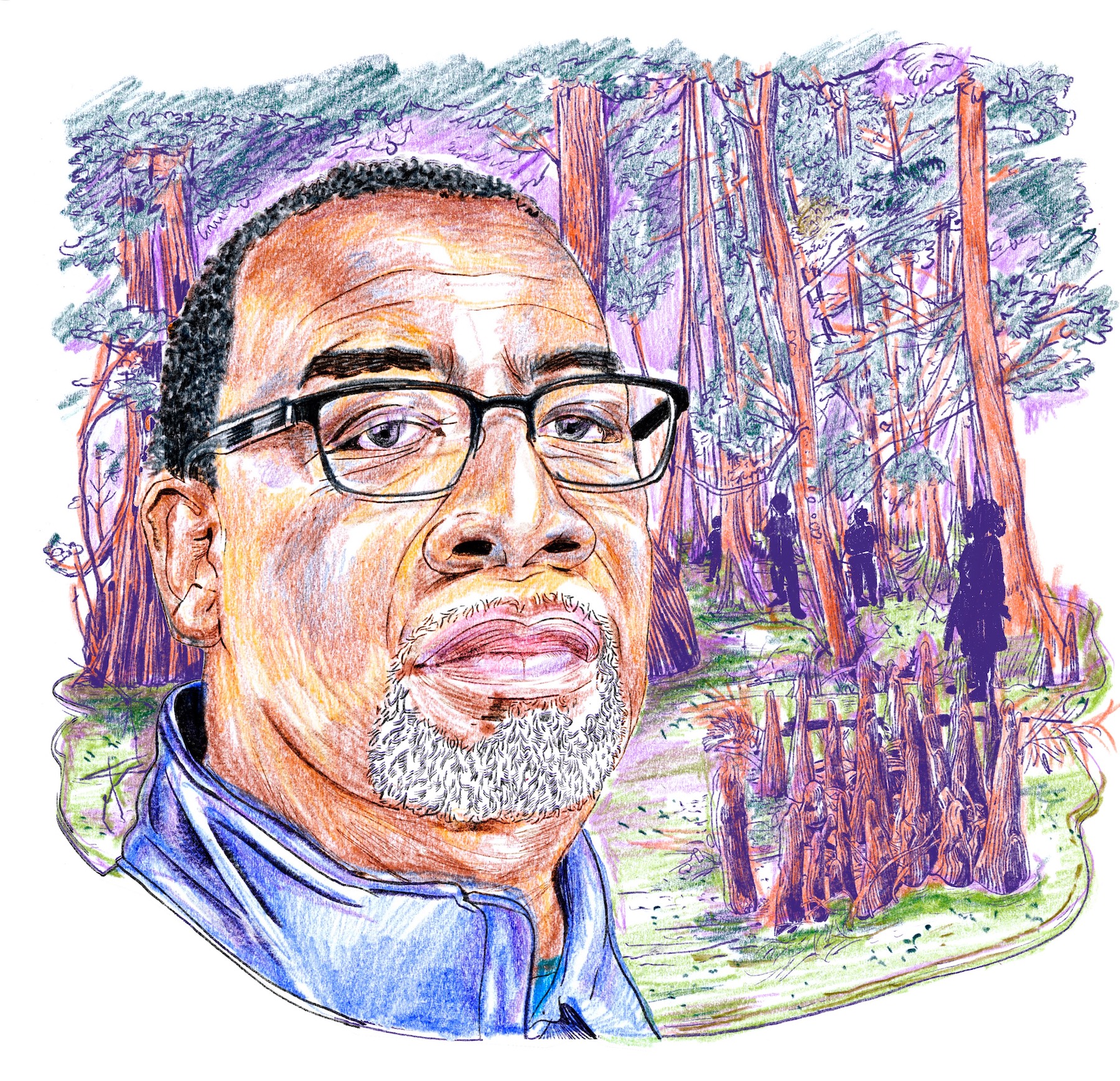 A stylized illustration of Eric 'Mubita' Sheppard