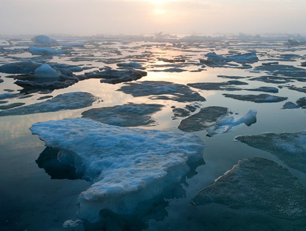 Ice floes in the Arctic National Wildlife Refuge, AK