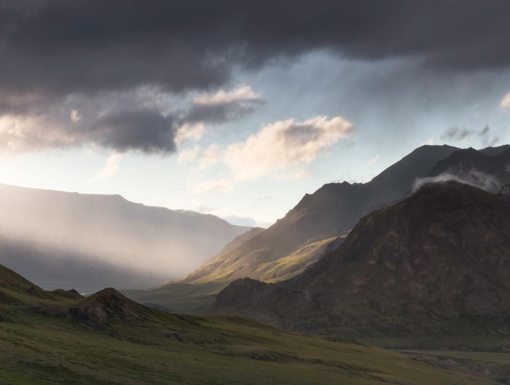 Mountainous scene within the Arctic National Wildlife Refuge, Alaska