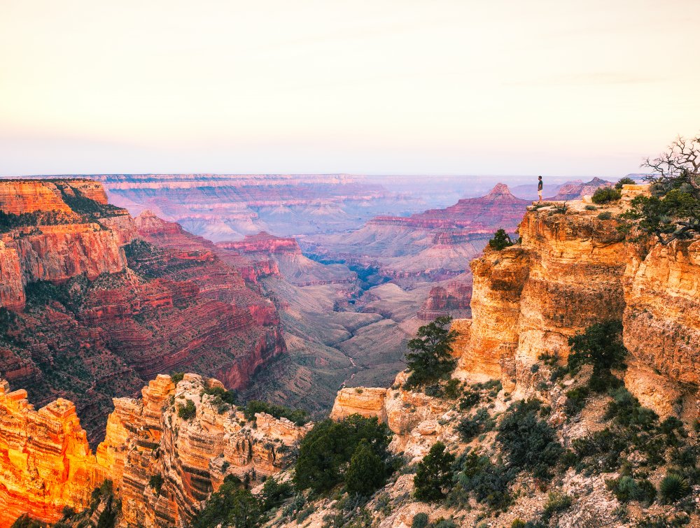 View from the edge of the magnificent Grand Canyon