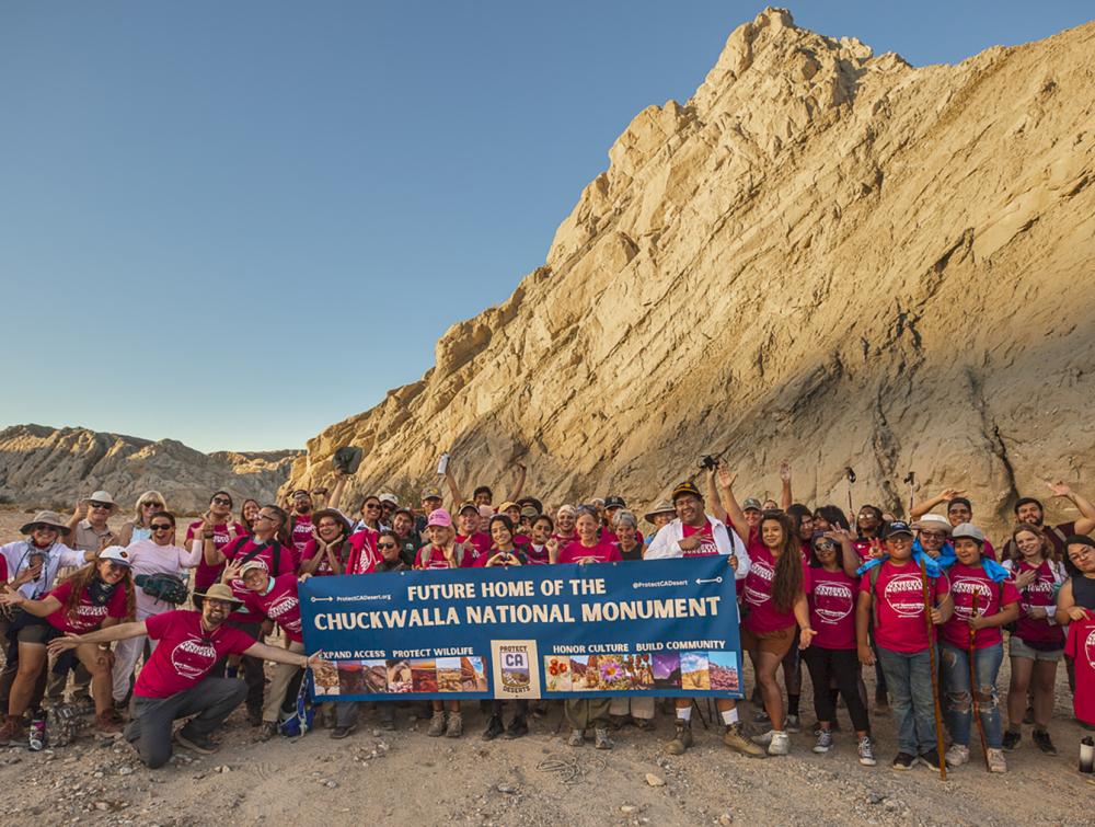 Community members in the Mecca Hills.