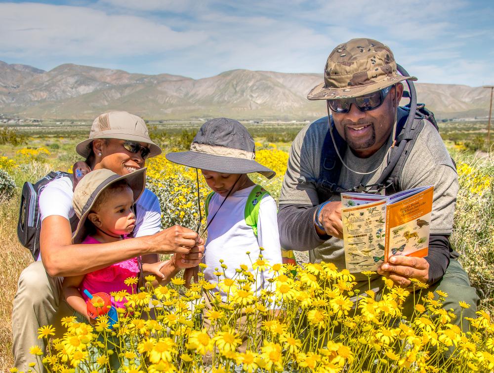 A family in Santa Rosa and San Jacinto Mountains National Monument, California