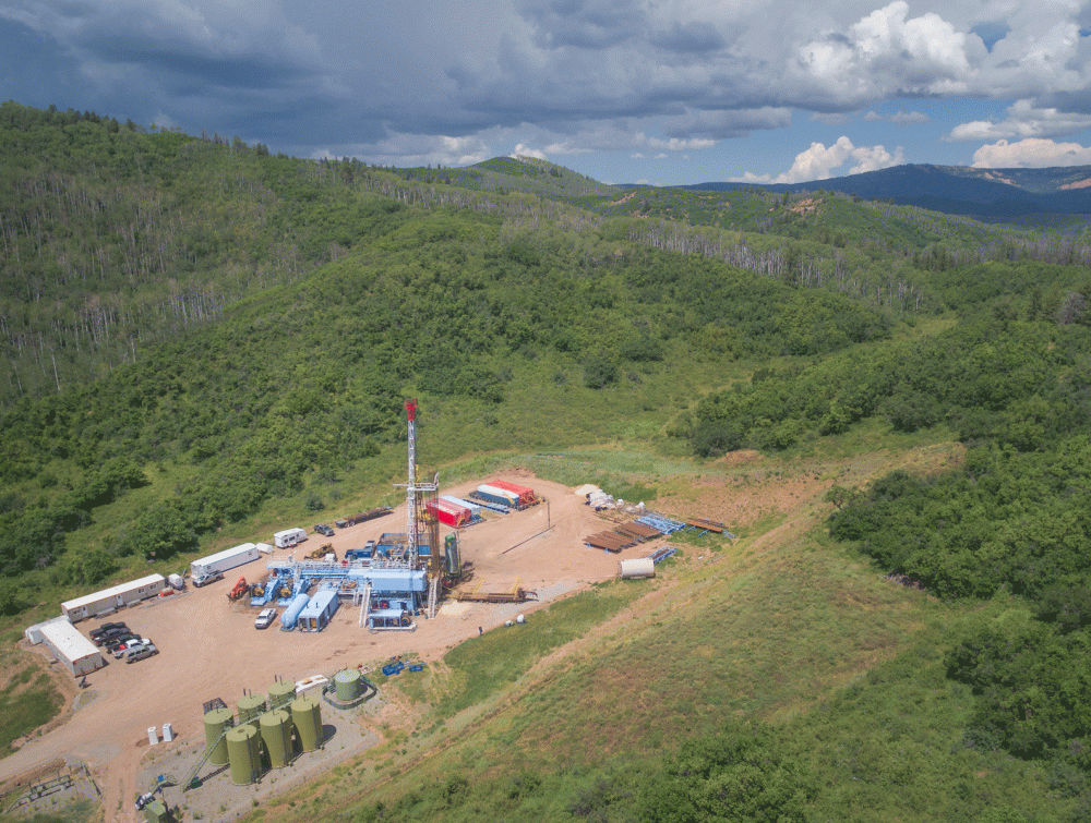 Drill pad in Gunnison National Forest, CO.