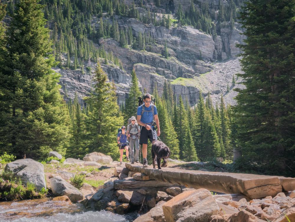 Hiking in Indian Peaks Wilderness, Colorado.