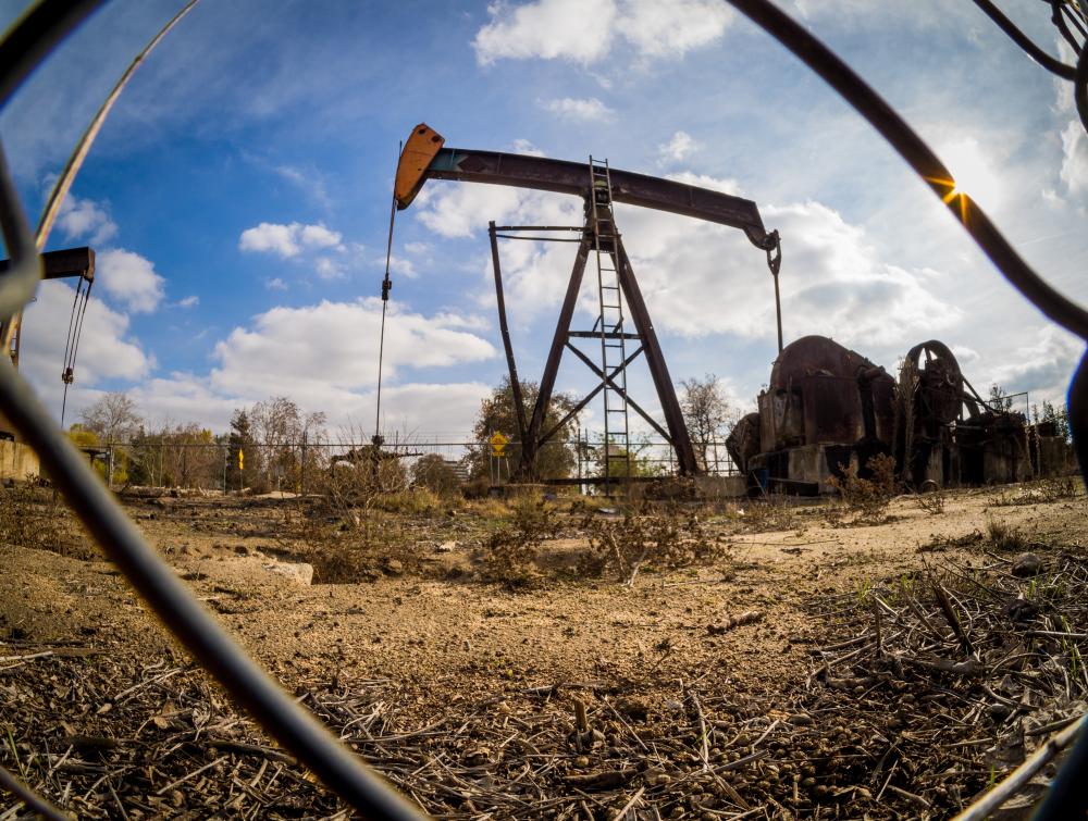 Aging oil pump in Bakersfield Park