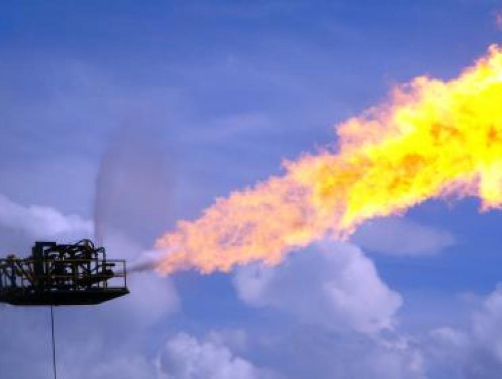 Methane flare