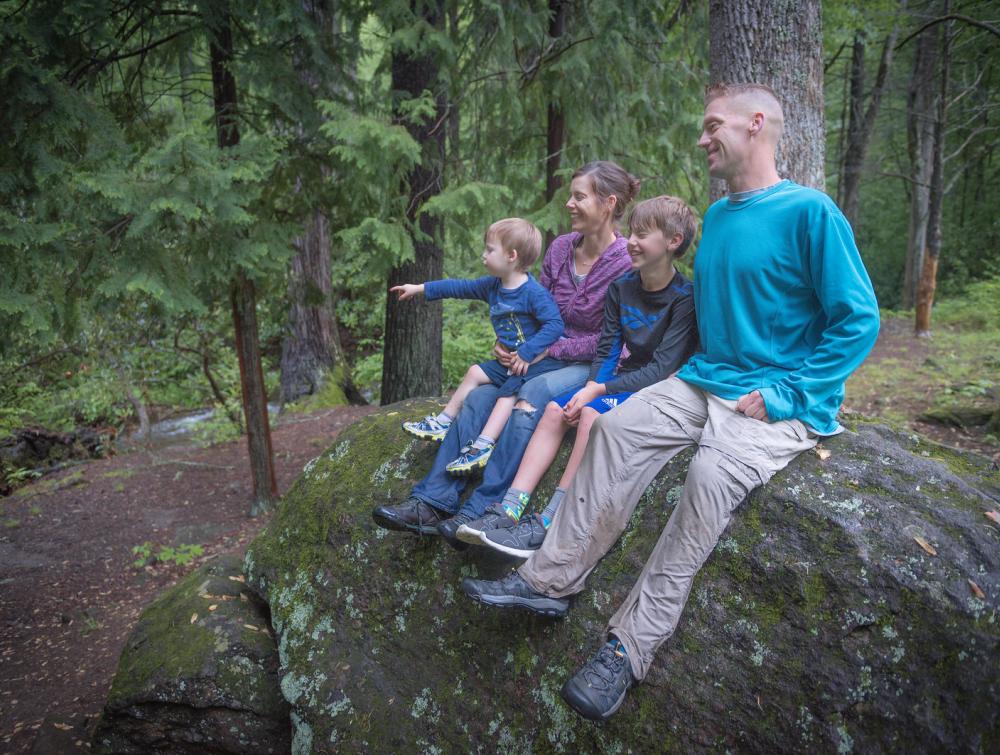 Kids in Pisgah National Forest, NC