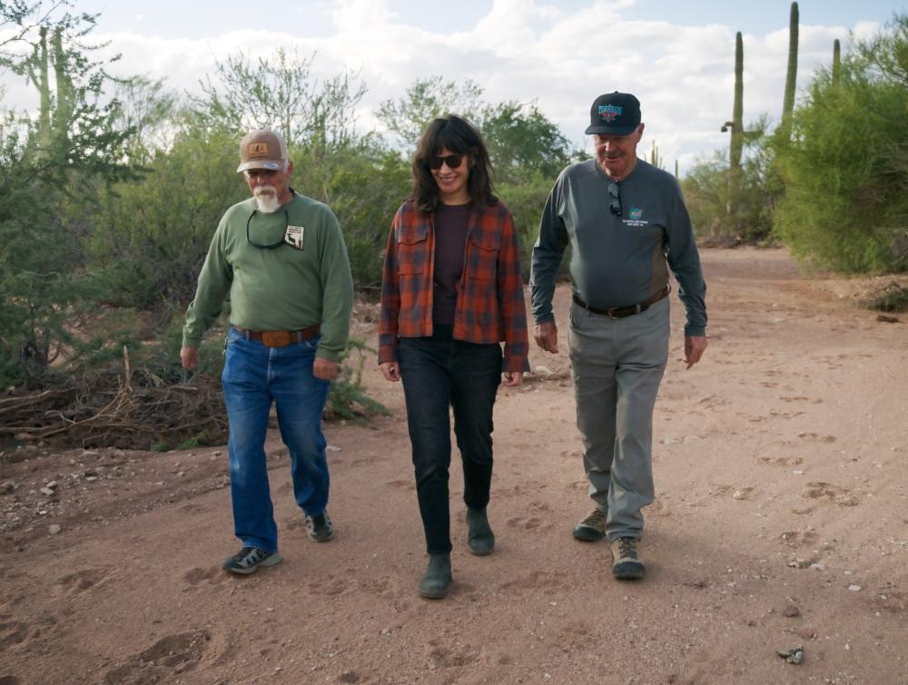 The author with locals at Ironwood Forest National Monument, Arizona