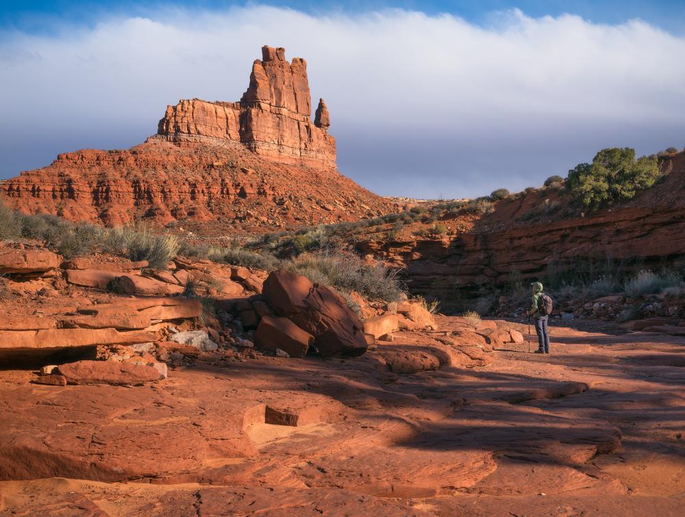 Hiker in Bears Ears National Monument.