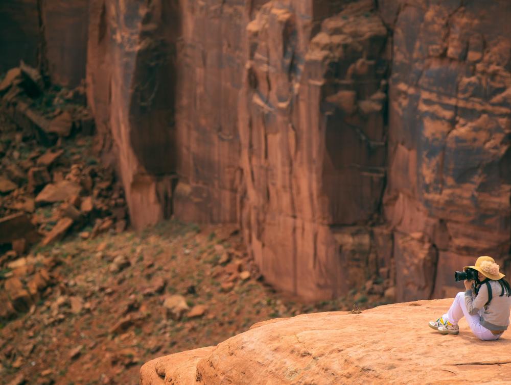 Photographer in Canyonlands National Park, UT