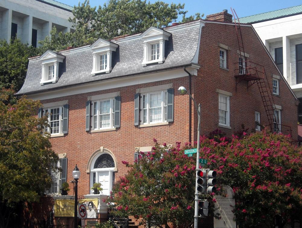 Street view  of the exterior of the Sewall-Belmont House Museum