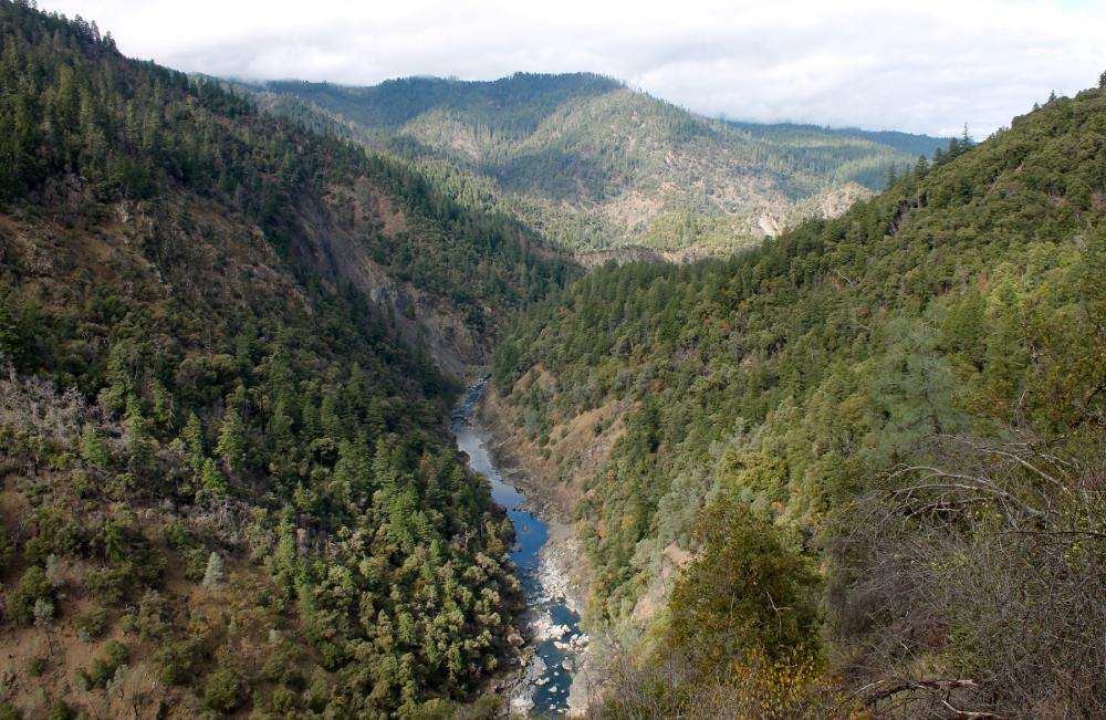 River and mountains in proposed Underwood Wilderness, California