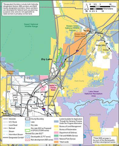 map of Dry Lake Projects