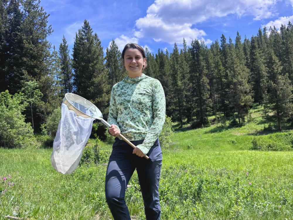 Malia Naumchik in the field.