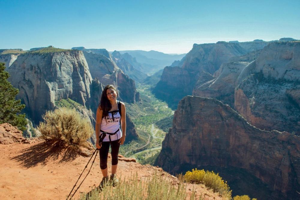 Hiker on canyon