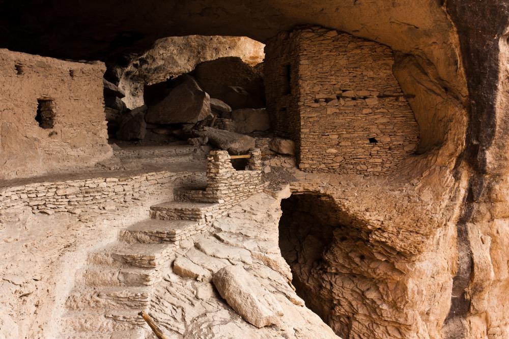Ruins in Gila Cliff Dwellings National Monument, New Mexico