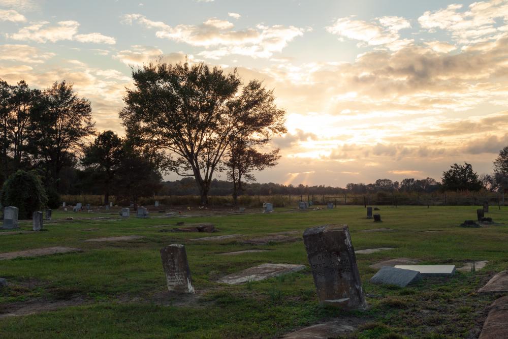 A cemetery at the Great Dismal Swamp