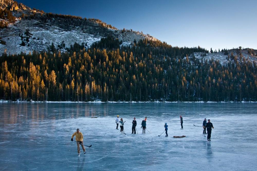 Ice skating at Yosemite