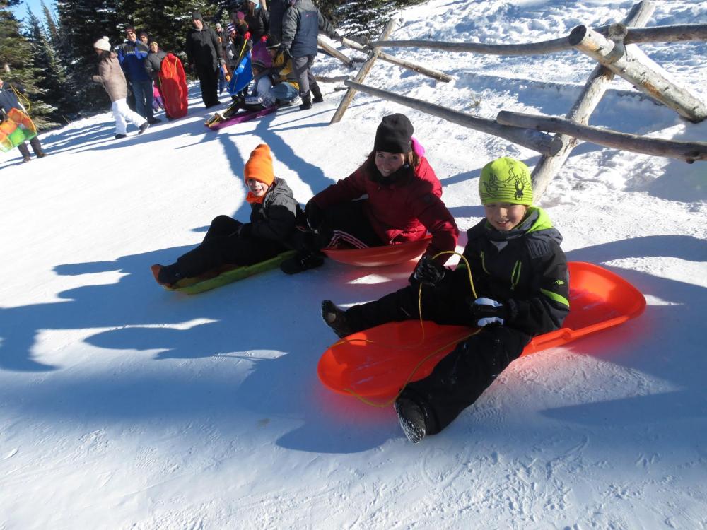 Winter sledding