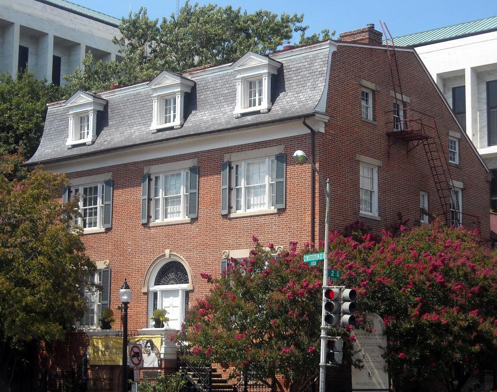 Street view  of the exterior of the Sewall-Belmont House Museum