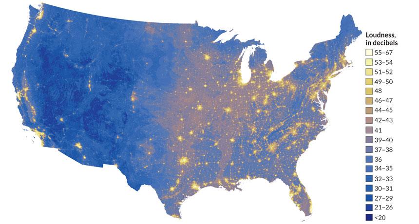 The NPS is planning on using the new data to study where manmade noise is affecting wildlife most.