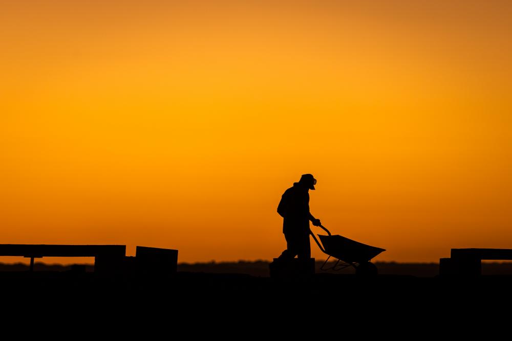 Worker in the heat