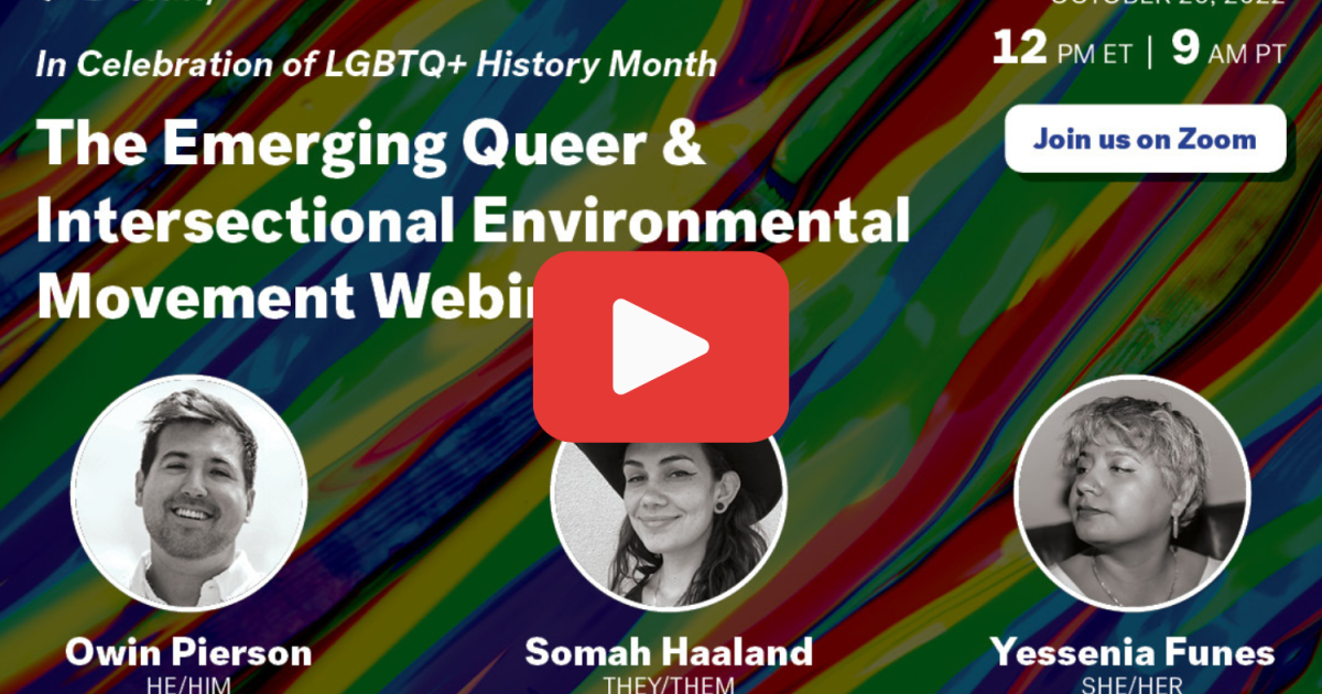The emerging queer and intersectional environmental movement Webinar