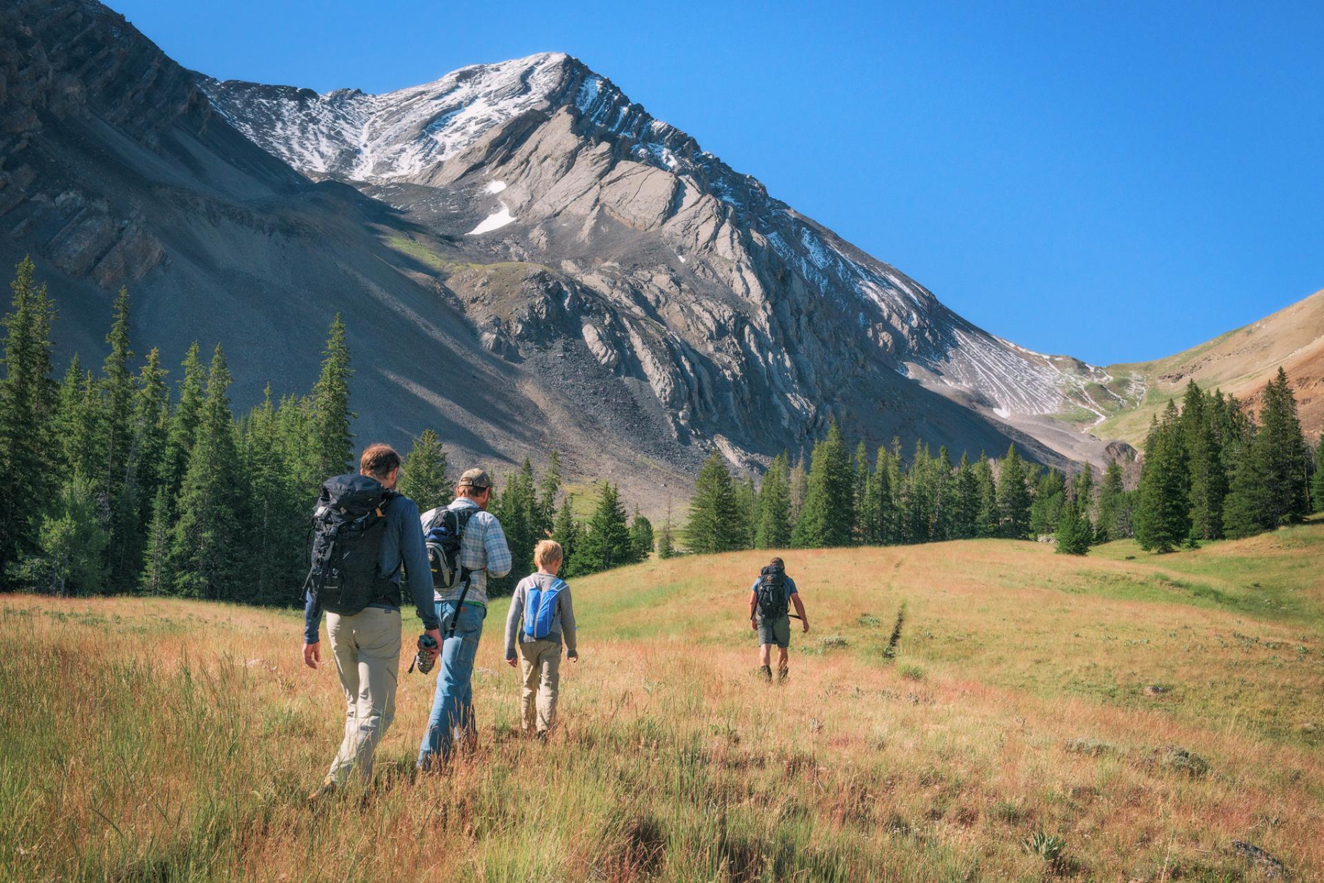 Hikers in Salmon-Challis National Forest, Idaho.