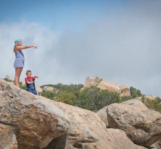 Kids in Los Padres National Forest, CA