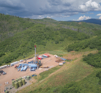 Drill pad in Gunnison National Forest, CO.