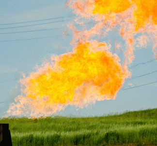 Methane flare.