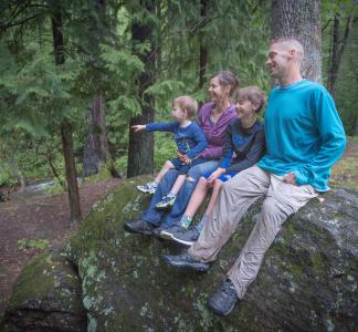 Kids in Pisgah National Forest, NC