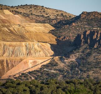 Open-pit copper mining at the Chino Mine in southwest New Mexico.