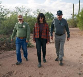 The author with locals at Ironwood Forest National Monument, Arizona