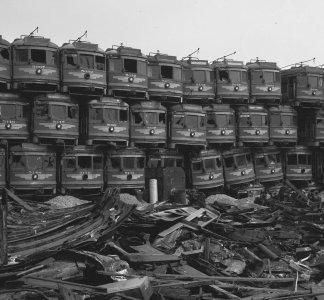 Decommissioned Pacific Electric Red Cars