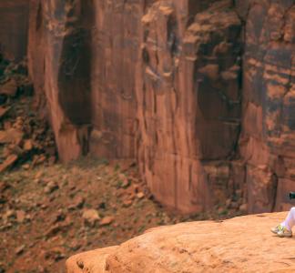 Photographer in Canyonlands National Park, UT