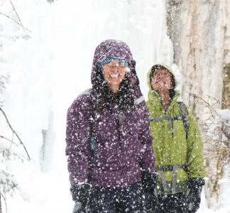 Winter hiking in the San Juan National Forest, Colorado