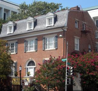 Street view  of the exterior of the Sewall-Belmont House Museum