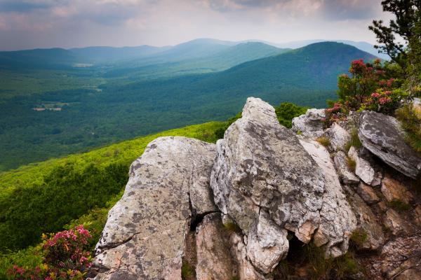 Mountains in George Washington National Forest, Virginia.