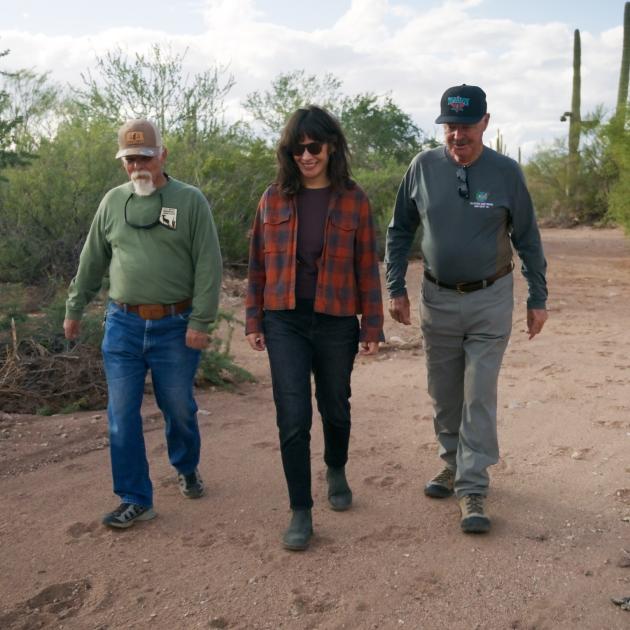 The author with locals at Ironwood Forest National Monument, Arizona