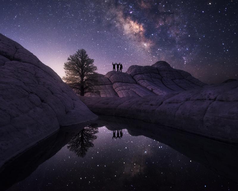Stargazers in Vermillion Cliffs National Monument, Arizona.