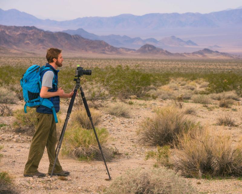 Photographer in Silurian Valley, California.