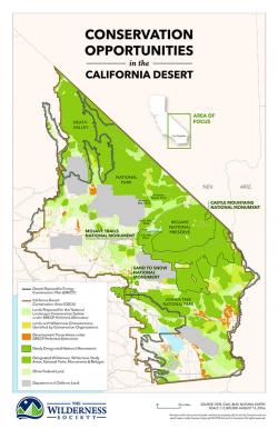Conservation opportunities in the California desert